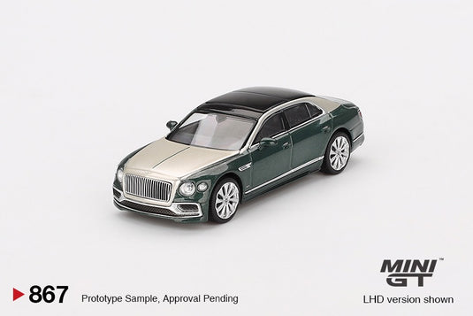 Bentley FLYING SPUR WIT ZAND GROEN 2024 (LHD) MINI GT 1:64