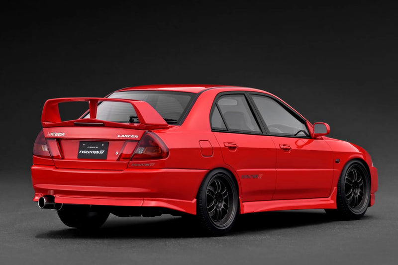 Chargez l&#39;image dans la visionneuse de la galerie, Mitsubishi Lancer Evolution IV (CN9A) Rouge IGNITION MODEL 1:18
