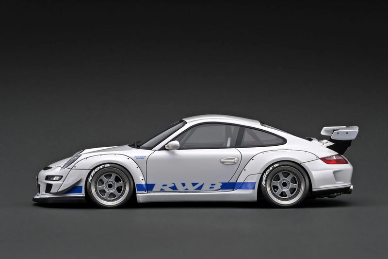 Load image into Gallery viewer, Porsche RWB 997 GT3 WHITE/BLUE IGNITION MODEL 1:18
