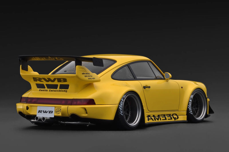 Load image into Gallery viewer, PORSCHE RWB 964 YELLOW IGNITION MODEL 1:18
