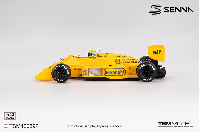 Load image into Gallery viewer, Lotus 99T #12 AYRTON SENNA MONACO GRAND PRIX WINNER 1987 TSM Model 1:43
