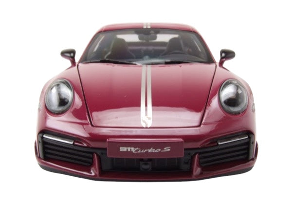 Chargez l'image dans la visionneuse de la galerie, Porsche 911 (992) Turbo S coupé Sport Design 2021 Rouge MINICHAMPS 1:18
