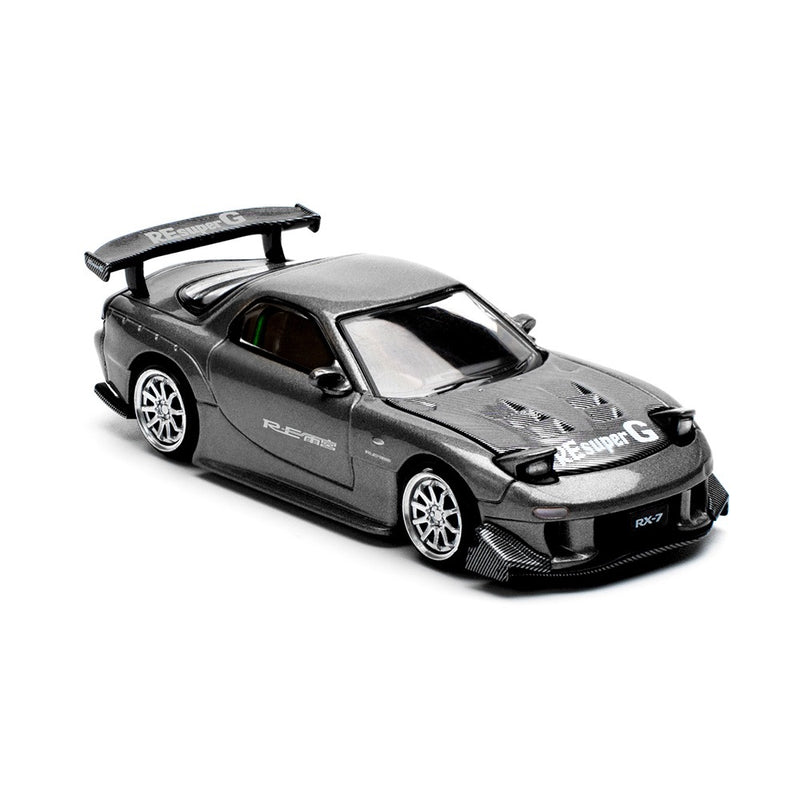 Chargez l'image dans la visionneuse de la galerie, Mazda RX7 RE-AMEMIYA Gris POP RACE 1:64
