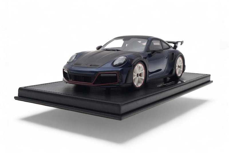 Laad de afbeelding in de Gallery-viewer, Porsche 911 (992) TECHART GTstreet R Blauw/Wit/Rood - Limited Edition 3 van 20 stuks - TECHART 1:18
