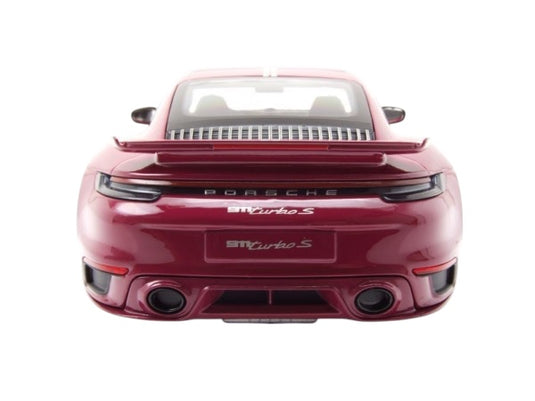 Porsche 911 (992) Turbo S coupé Sport Design 2021 Rouge MINICHAMPS 1:18