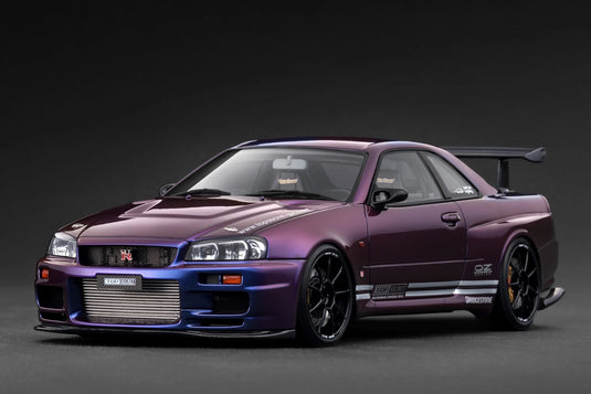 Nissan TOP SECRET 34GT-R (BNR34) Purple IGNITION MODEL 1:18