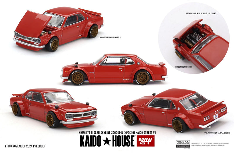 Load image into Gallery viewer, Nissan SKYLINE GT-R (KPGC10) KAIDO STREET V1 1969 Kaido*House MINI GT 1:64
