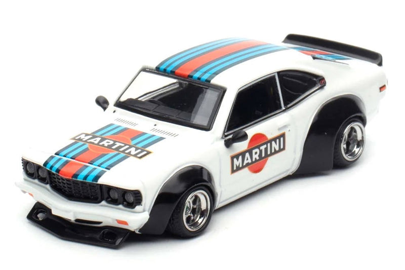 Load image into Gallery viewer, Mazda SAVANNA RX3 *Martini Racing* Livery White/Blue/Red INNO64 Models 1:64
