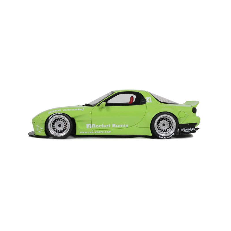 Laad de afbeelding in de Gallery-viewer, Mazda RX7 (FD3S) ROCKET BUNNY AERO (V1) PARELGROEN 2015 OTTOmobile 1:18
