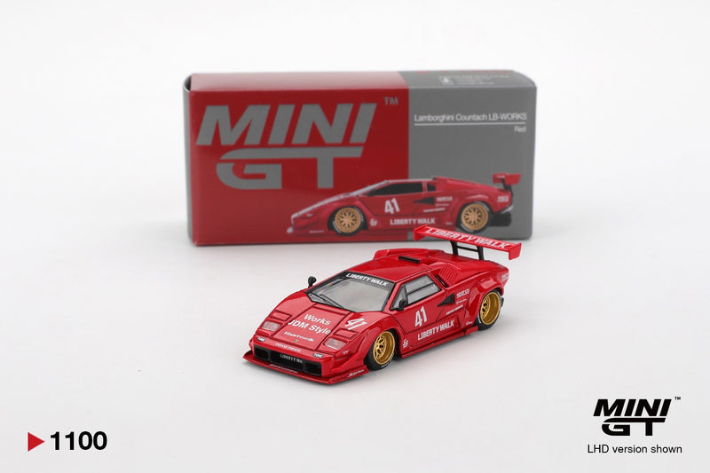Laad de afbeelding in de Gallery-viewer, Lamborghini COUNTACH LB- WORKS ROOD 2025 (LHD) MINI GT 1:64
