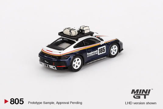 Porsche 911 (992) DAKAR RALLYE DESIGN PACKAGE WHITE/GENTIAN BLUE METALLIC 2023 (LHD) MINI GT 1:64