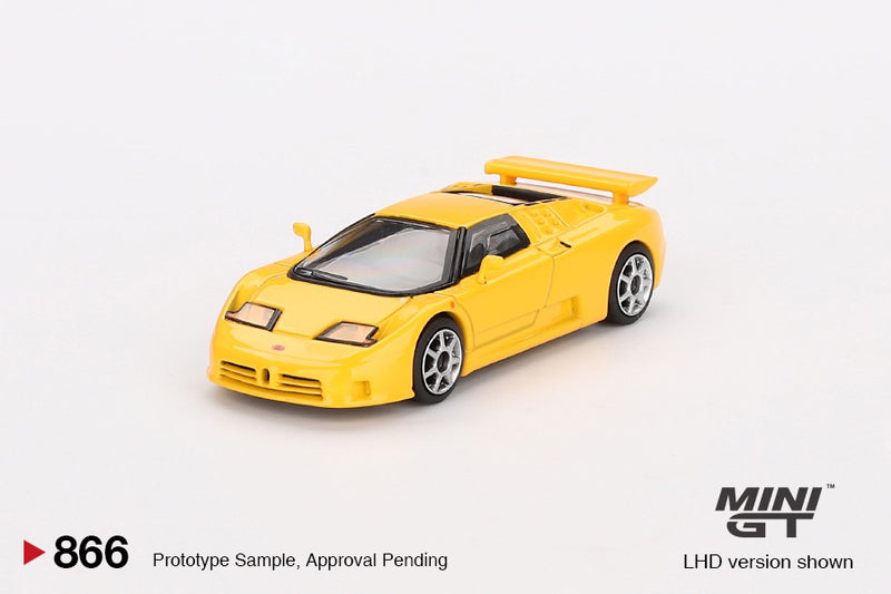 Chargez l&#39;image dans la visionneuse de la galerie, Bugatti EB110 SUPER SPORT 1995 JAUNE (LHD) MINI GT 1:64
