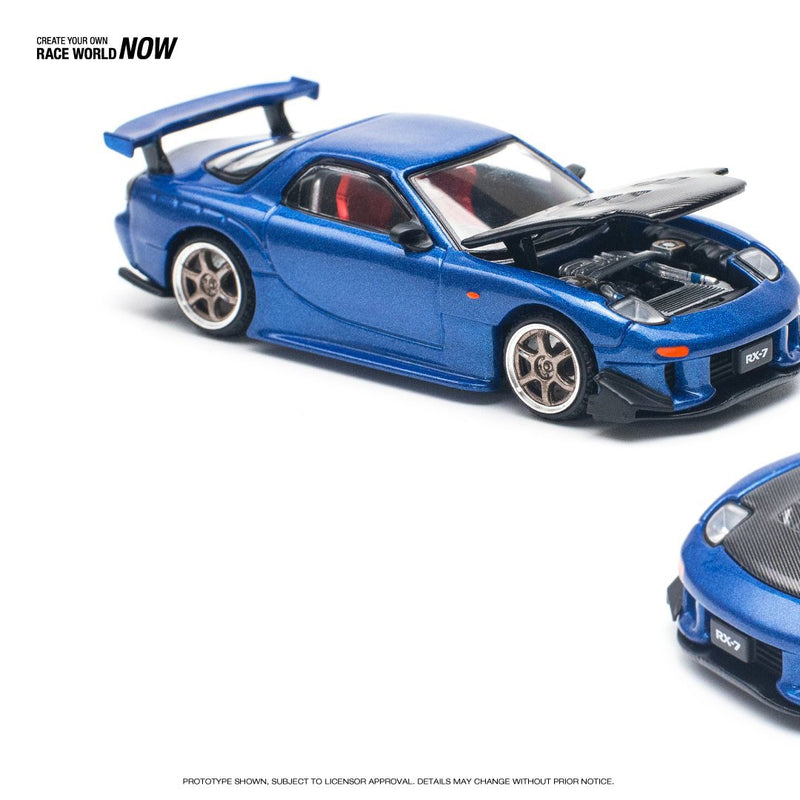 Load image into Gallery viewer, Mazda RX-7 (FD3S) Re-Amemiya Widebody Blue POP RACE 1:64
