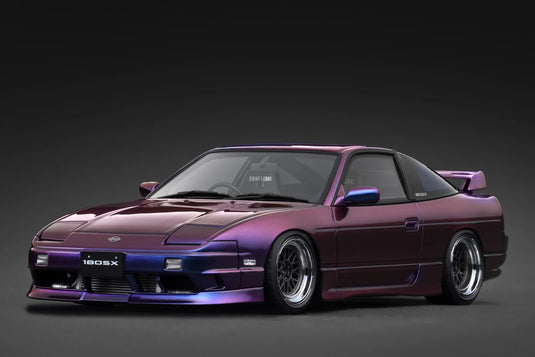 Nissan 180 SX TYPE X (RPS13) Paars IGNITION MODEL 1:18