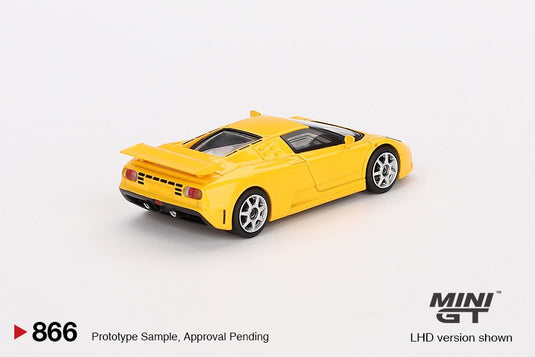 Bugatti EB110 SUPER SPORT 1995 JAUNE (LHD) MINI GT 1:64