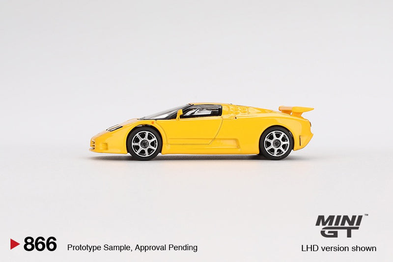 Chargez l&#39;image dans la visionneuse de la galerie, Bugatti EB110 SUPER SPORT 1995 JAUNE (LHD) MINI GT 1:64

