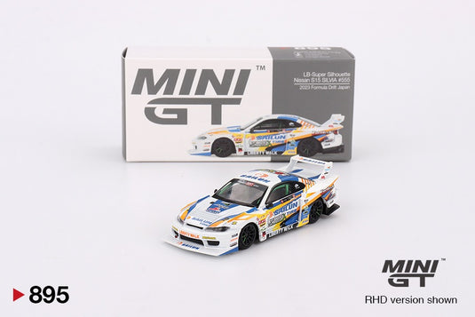 Nissan SILVIA S15 LB-SUPER SILHOUETTE #555 FORMULA DRIFT JAPAN 2023 (RHD) MINI GT 1:64