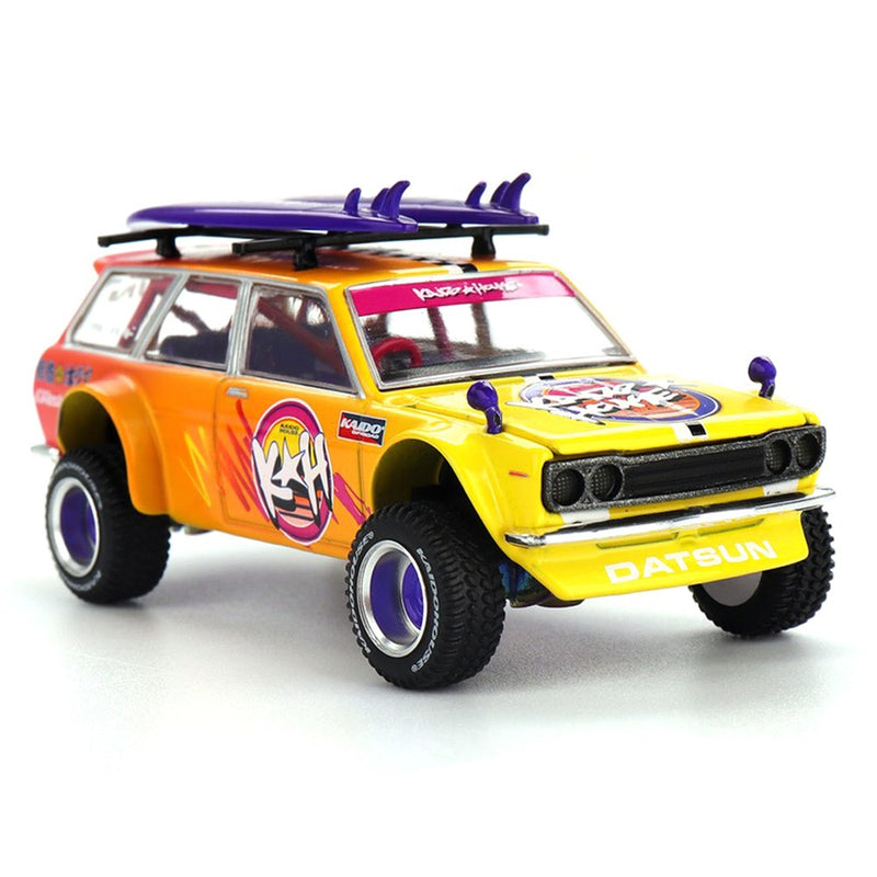 Laad de afbeelding in de Gallery-viewer, Datsun 510 WAGON 4X4 KAIDO ISLANDS V1 1969 MINI GT 1:64
