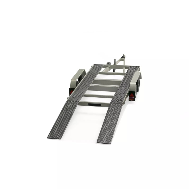 Load image into Gallery viewer, Car TRANSPORT TRAILER SILVER 1980 OTTOmobile 1:18
