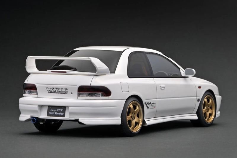 Load image into Gallery viewer, SUBARU IMPREZA WRX TYPE R STI VERSION V (GC8) WHITE IGNITION MODEL 1:18
