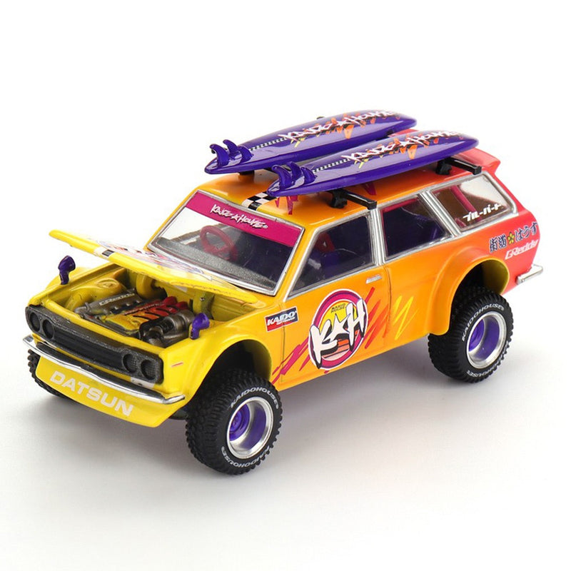 Laad de afbeelding in de Gallery-viewer, Datsun 510 WAGON 4X4 KAIDO ISLANDS V1 1969 MINI GT 1:64
