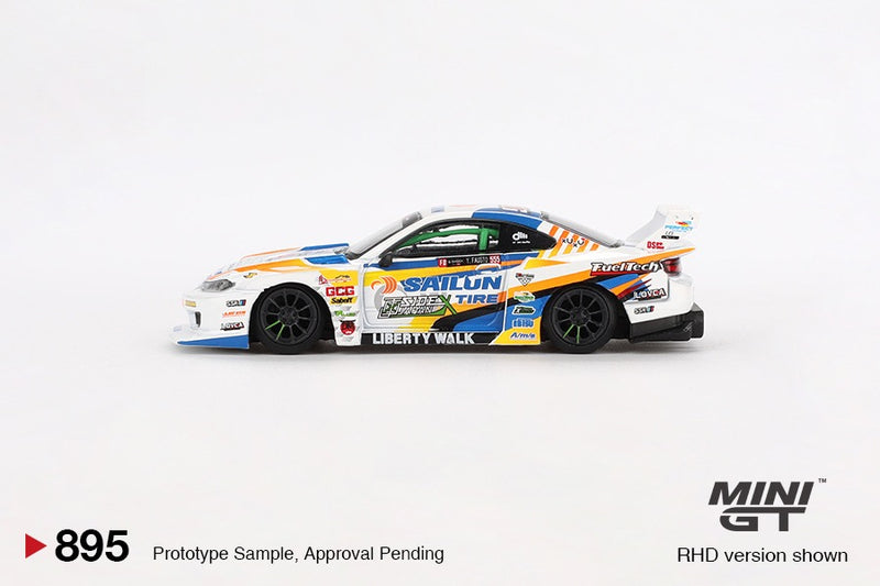 Chargez l&#39;image dans la visionneuse de la galerie, Nissan SILVIA S15 LB-SUPER SILHOUETTE #555 FORMULA DRIFT JAPAN 2023 (RHD) MINI GT 1:64
