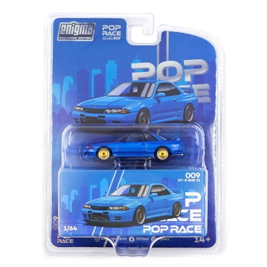 NISSAN R32 BAYSIDE BLEU POP RACE 1:64
