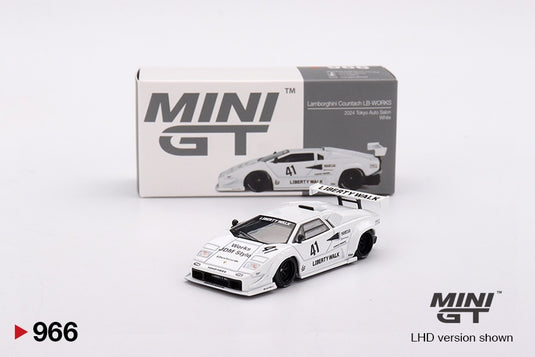 Lamborghini COUNTACH LB- WORKS BLANC TOKYO AUTO SALON 2024 (LHD) MINI GT 1:64