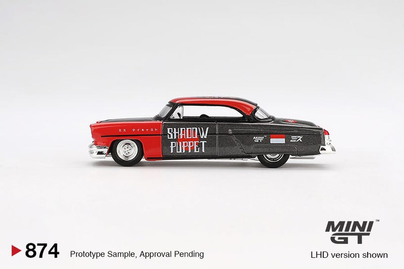 Laad de afbeelding in de Gallery-viewer, Lincoln CAPRI HOT ROD SHADOW PUPPET 1954 (LHD) MINI GT 1:64
