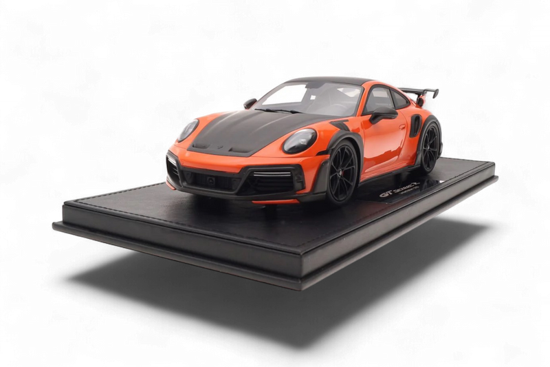 Laad de afbeelding in de Gallery-viewer, Porsche 911 (992) TECHART GTstreet R Oranje - Limited Edition 9 van 20 stuks - TECHART 1:18
