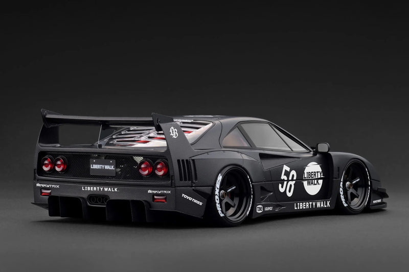 Laad de afbeelding in de Gallery-viewer, Ferrari LB-WORKS 40 Carbon/Wit IGNITION MODEL 1:18
