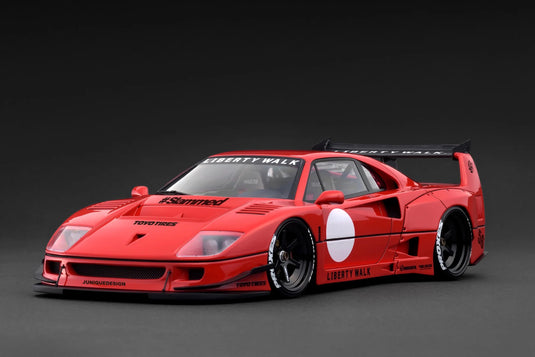 Ferrari LB-WORKS 40 Rood/Wit IGNITION MODEL 1:18
