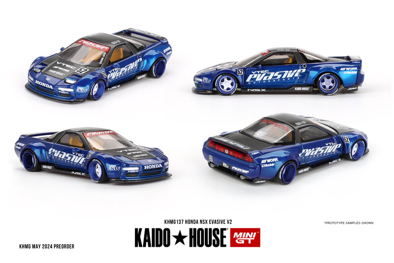 Load image into Gallery viewer, Honda NSX EVASIVE V2 1990 MINI GT 1:64
