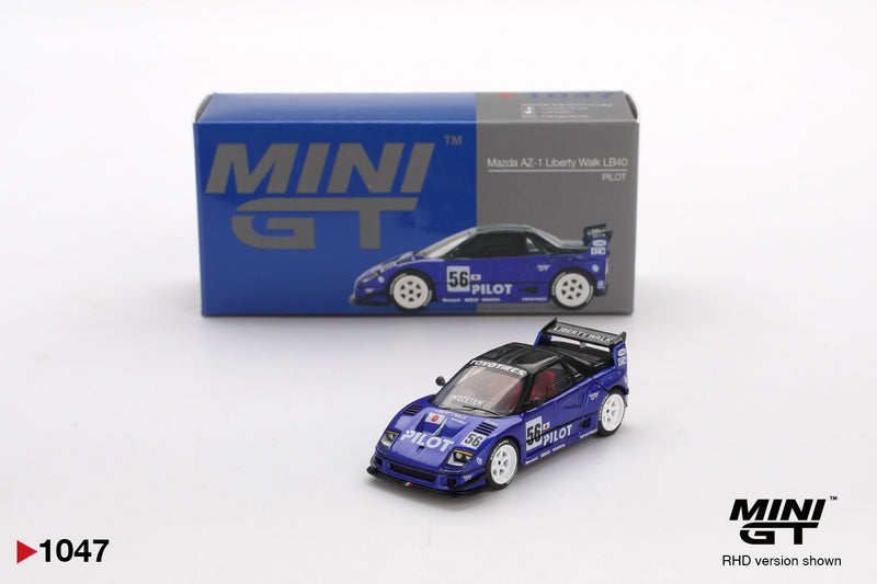 Chargez l'image dans la visionneuse de la galerie, Mazda AZ-1 LIBERTY WALK LB40 PILOT 2024 (RHD) MINI GT 1:64
