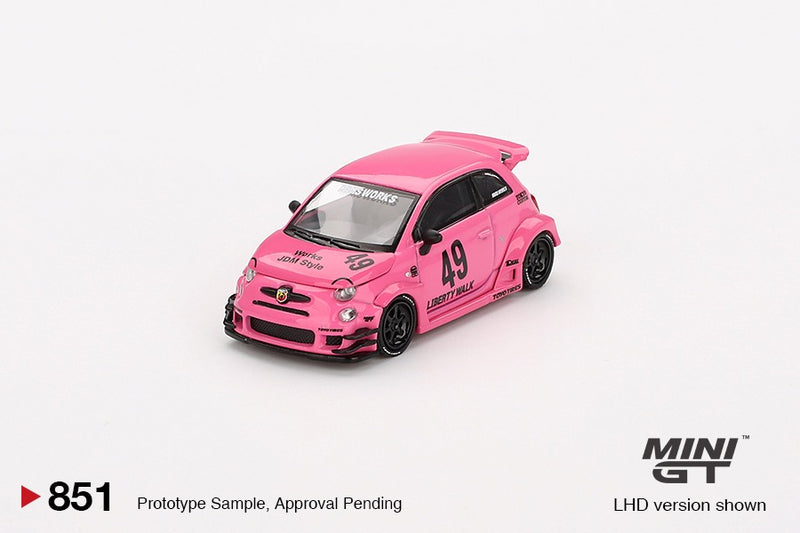 Laad de afbeelding in de Gallery-viewer, Fiat 595 ABARTH LB-WORKS X ABAS WORKS ROOS 2024 (LHD) MINI GT 1:64
