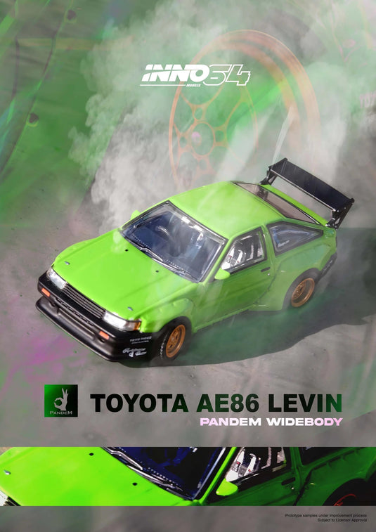 Toyota AE86 Levin *Pandem Rocket Bunny* Vert INNO64 Models 1:64