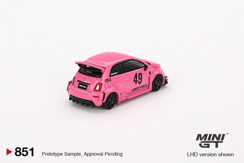 Laad de afbeelding in de Gallery-viewer, Fiat 595 ABARTH LB-WORKS X ABAS WORKS ROOS 2024 (LHD) MINI GT 1:64
