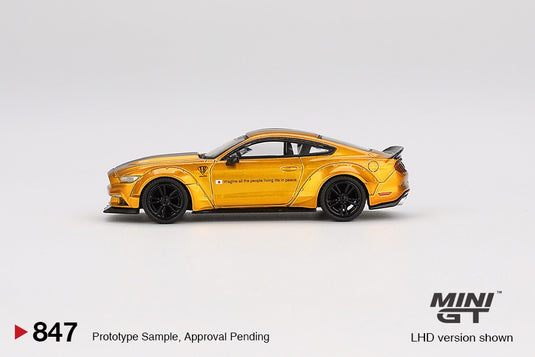 Ford MUSTANG LB-WORKS LB GOLD 2017 (LHD) MINI GT 1:64