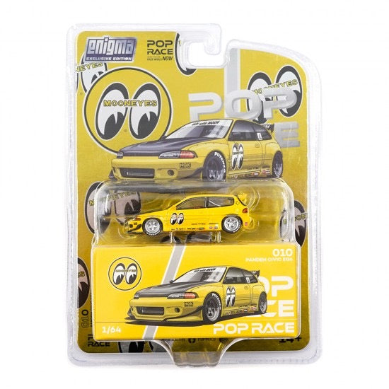 Chargez l'image dans la visionneuse de la galerie, HONDA CIVIC PANDEM EG6 v1.5 MOONEYES JAUNE POP RACE 1:64
