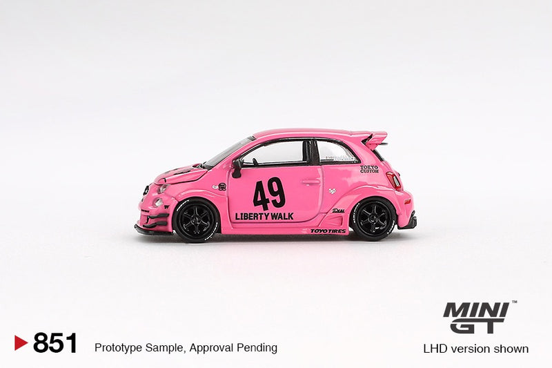 Laad de afbeelding in de Gallery-viewer, Fiat 595 ABARTH LB-WORKS X ABAS WORKS ROOS 2024 (LHD) MINI GT 1:64
