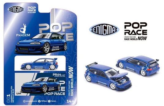 Honda CIVIC PANDEM EG6 v1.5 BLUE POP RACE 1:64