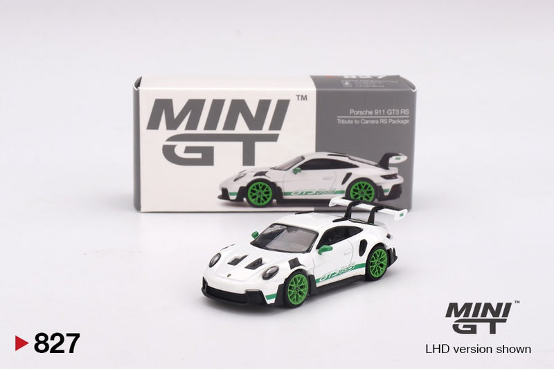 Chargez l&#39;image dans la visionneuse de la galerie, Porsche 911 (992) GT3 RS WHITE TRIBUTE TO CARRERA RS PACKAGE 2023 (LHD) MINI GT 1:64
