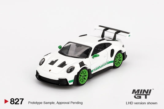 Porsche 911 (992) GT3 RS WHITE TRIBUTE TO CARRERA RS PACKAGE 2023 (LHD) MINI GT 1:64