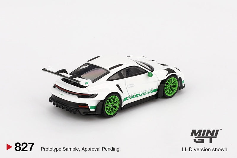 Chargez l&#39;image dans la visionneuse de la galerie, Porsche 911 (992) GT3 RS WHITE TRIBUTE TO CARRERA RS PACKAGE 2023 (LHD) MINI GT 1:64
