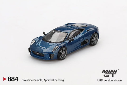 Jaguar C-X75 BLAUW 2024 (LHD) MINI GT 1:64