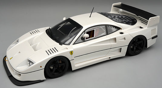 Ferrari F40 LM 1996 Press Version White with black rims (LIMITED EDITION Nr.30/60 With leather base / No Case) TECNOMODEL 1:18