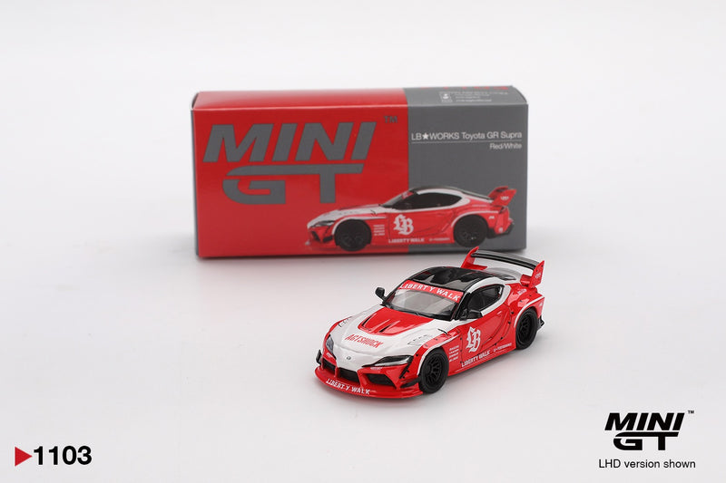 Load image into Gallery viewer, Toyota GR SUPRA LB-WORKS RED/WHITE 2025 MINI GT 1:64
