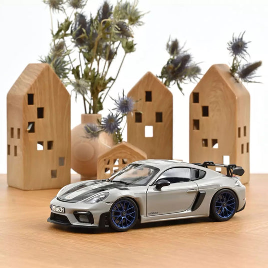 Porsche CAYMAN GT4 RS AVEC KIT WEISSACH 2023 GRIS NOREV 1:18