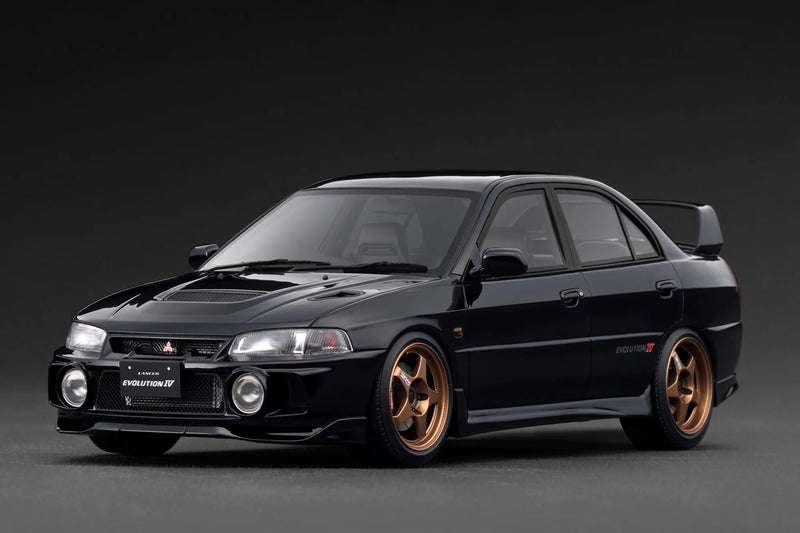 Chargez l'image dans la visionneuse de la galerie, MITSUBISHI LANCER EVOLUTION IV (CN9A) NOIR IGNITION MODEL 1:18

