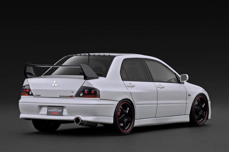 Load image into Gallery viewer, MITSUBISHI LANCER EVOLUTION VIII MR (CT9A) WHITE IGNITION MODEL 1:18
